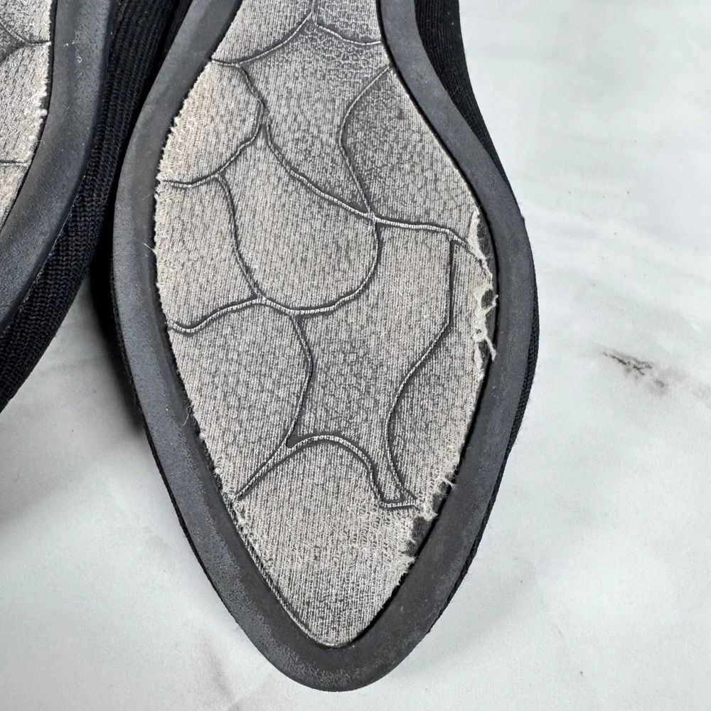 Skechers Black Knit Pointed‎ Toe Flats Air Cooled Memory Foam Insoles Slip On 7